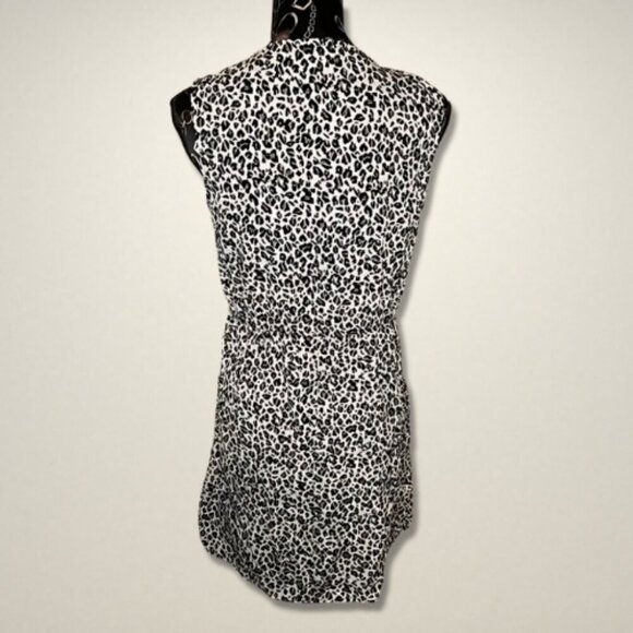 Sleeveless Dress Animal‎ Print Drawstring Waist Casual Summer - Picture 3 of 4